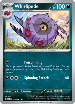 [PKM] Whirlipede (116/167) [Scarlet & Violet: Twilight Masquerade]