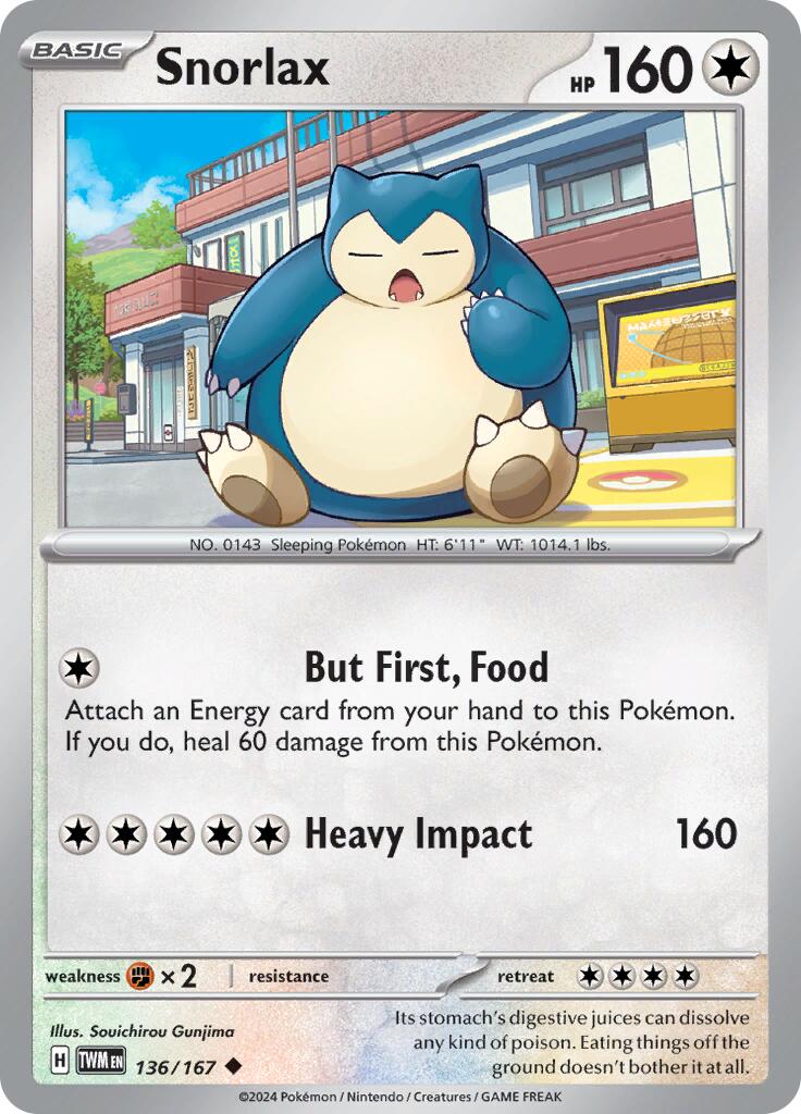 [PKM-C] Snorlax (136/167) [Scarlet & Violet: Twilight Masquerade]