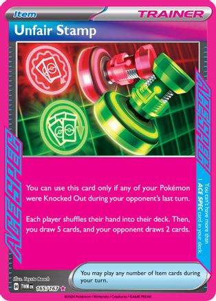 [PKM] Unfair Stamp (165/167) [Scarlet & Violet: Twilight Masquerade]