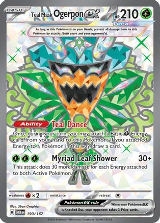 [PKM] Teal Mask Ogerpon ex (190/167) [Scarlet & Violet: Twilight Masquerade]