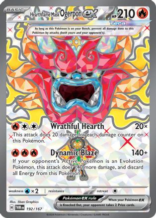 [PKM] Hearthflame Mask Ogerpon ex (192/167) [Scarlet & Violet: Twilight Masquerade]