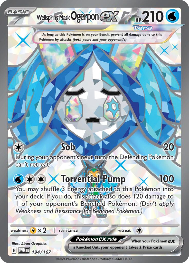[PKM-R] Wellspring Mask Ogerpon ex (194/167) [Scarlet & Violet: Twilight Masquerade]