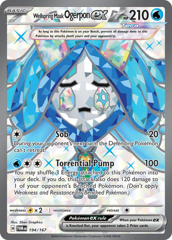 [PKM-R] Wellspring Mask Ogerpon ex (194/167) [Scarlet & Violet: Twilight Masquerade]