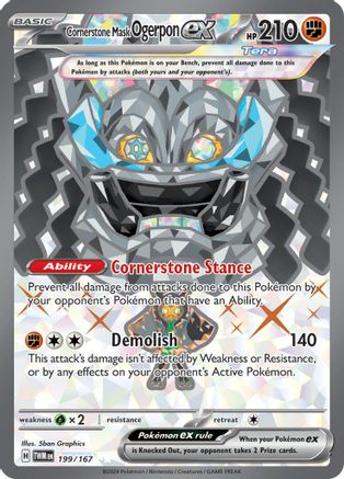 [PKM] Cornerstone Mask Ogerpon ex (199/167) [Scarlet & Violet: Twilight Masquerade]