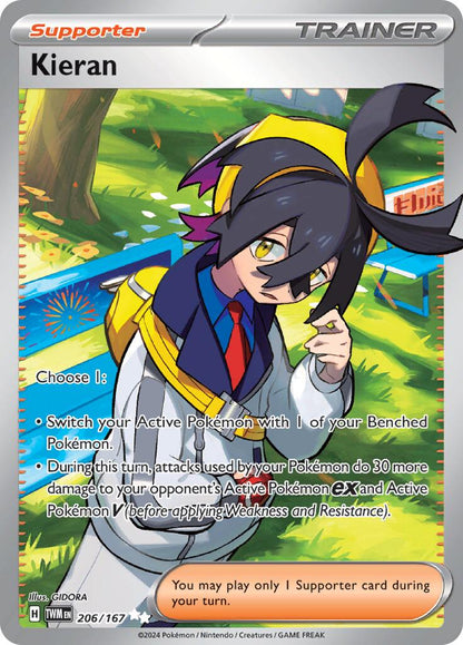 [PKM] Kieran (206/167) [Scarlet & Violet: Twilight Masquerade]