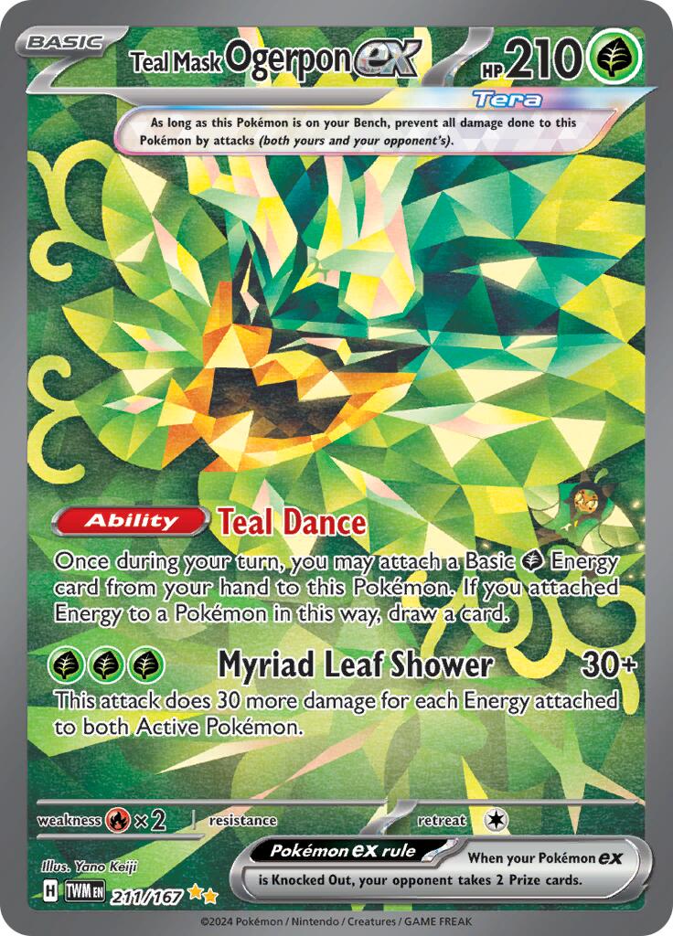 [PKM-R] Teal Mask Ogerpon ex (211/167) [Scarlet & Violet: Twilight Masquerade]