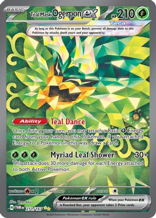 [PKM] Teal Mask Ogerpon ex (211/167) [Scarlet & Violet: Twilight Masquerade]