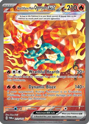 [PKM] Hearthflame Mask Ogerpon ex (212/167) [Scarlet & Violet: Twilight Masquerade]