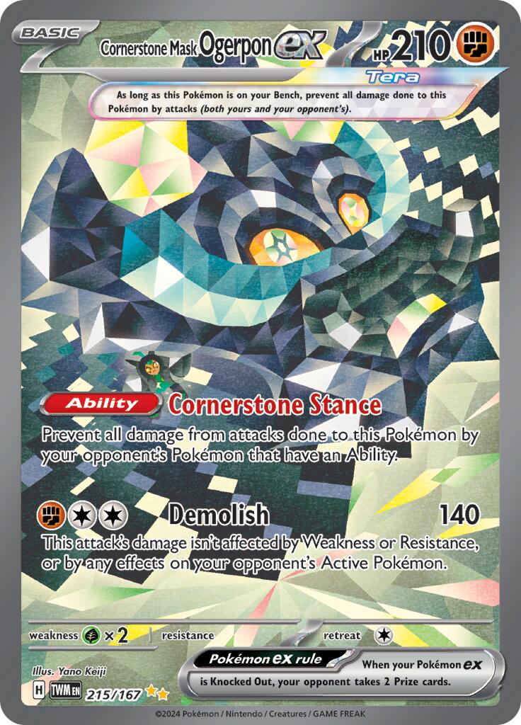 [PKM-R] Cornerstone Mask Ogerpon ex (215/167) [Scarlet & Violet: Twilight Masquerade]
