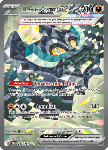 [PKM-R] Cornerstone Mask Ogerpon ex (215/167) [Scarlet & Violet: Twilight Masquerade]