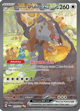 [PKM] Bloodmoon Ursaluna ex (216/167) [Scarlet & Violet: Twilight Masquerade]