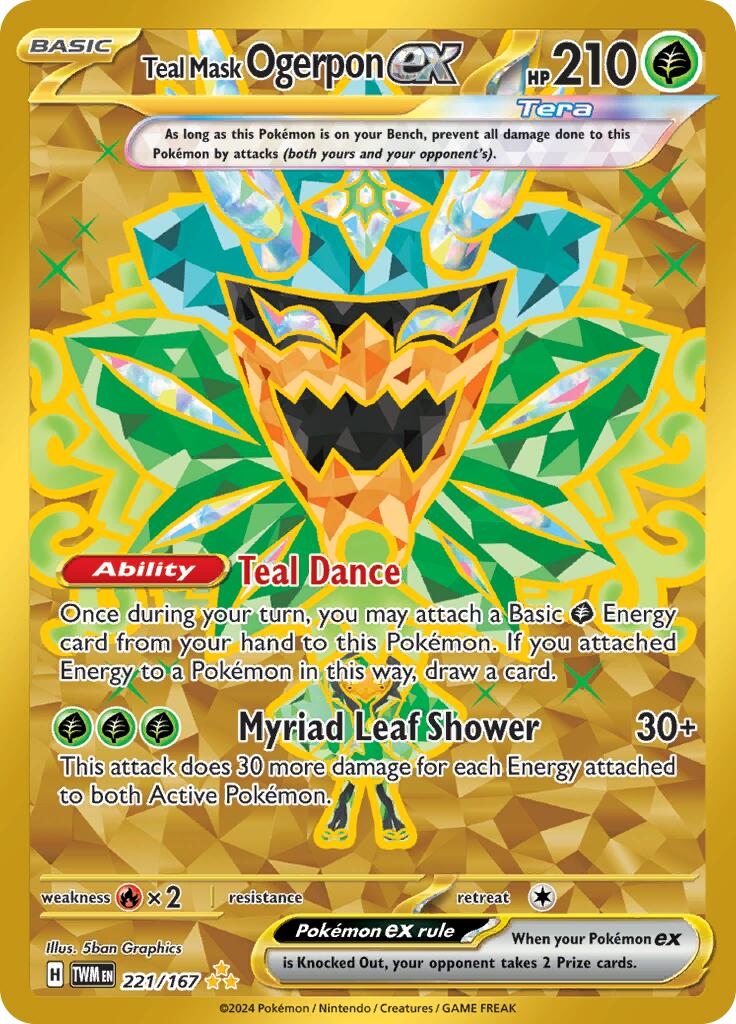 [PKM-R] Teal Mask Ogerpon ex (221/167) [Scarlet & Violet: Twilight Masquerade]