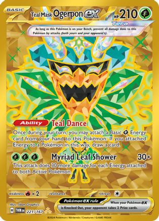 [PKM] Teal Mask Ogerpon ex (221/167) [Scarlet & Violet: Twilight Masquerade]