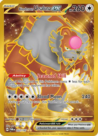 [PKM] Bloodmoon Ursaluna ex (222/167) [Scarlet & Violet: Twilight Masquerade]