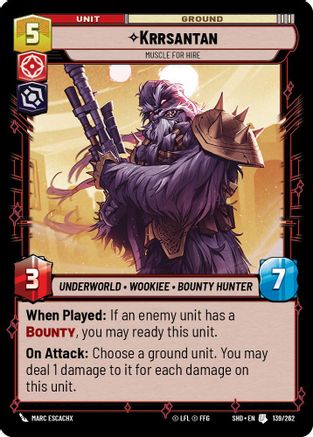 {SW-C}Krrsantan - Muscle for Hire (139/262) [Shadows of the Galaxy]