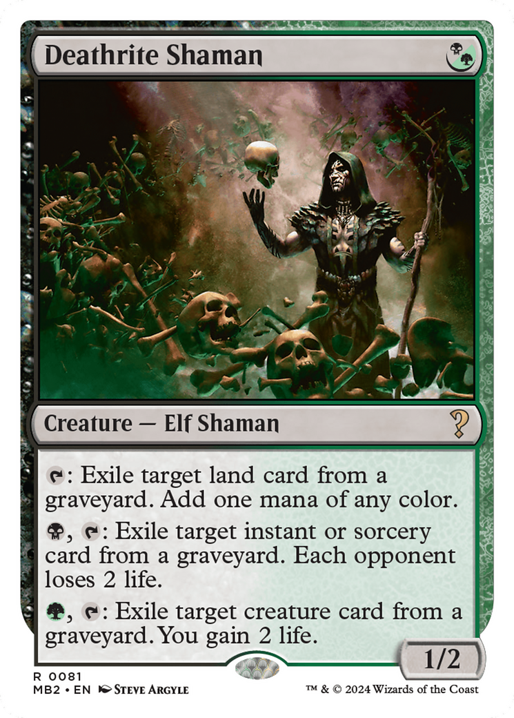 {R} Deathrite Shaman (White Border) [Mystery Booster 2][MB2 081]