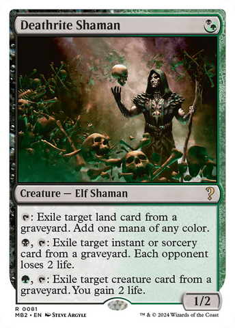 {R} Deathrite Shaman (White Border) [Mystery Booster 2][MB2 081]