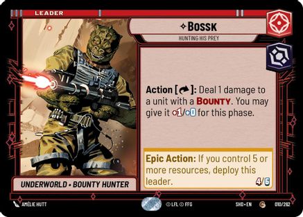 {SW-LD}Bossk ÃƒÂ¢Ã¢â€šÂ¬Ã¢â‚¬Â Hunting His Prey (010/262) [Shadows of the Galaxy]