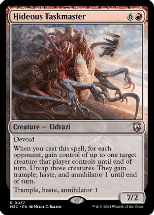 {R} Hideous Taskmaster (Ripple Foil) [Modern Horizons 3 Commander][RPF M3C 057]