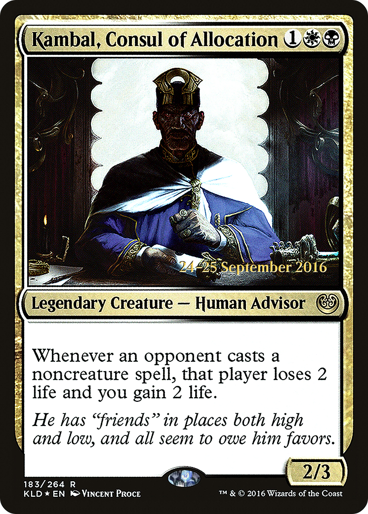 {R} Kambal, Consul of Allocation [Kaladesh Prerelease Promos][PR KLD 183]