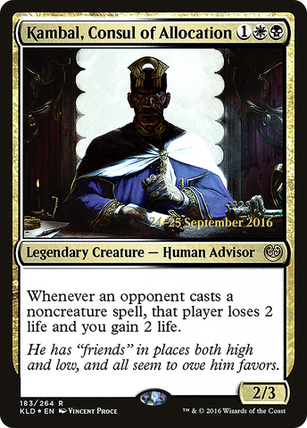 {R} Kambal, Consul of Allocation [Kaladesh Prerelease Promos][PR KLD 183]