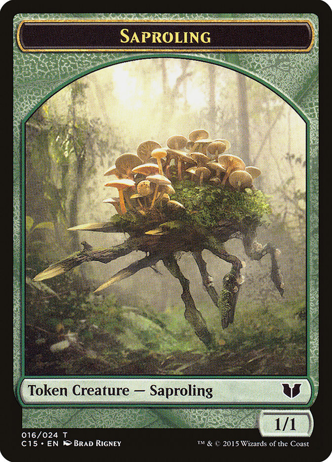 {T} Snake (021) // Saproling Double-Sided Token [Commander 2015 Tokens][TC15 021]