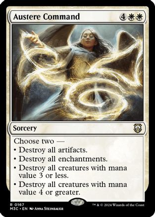 {R} Austere Command (Ripple Foil) [Modern Horizons 3 Commander][RPF M3C 167]