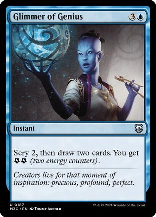 {C} Glimmer of Genius (Ripple Foil) [Modern Horizons 3 Commander][RPF M3C 187]
