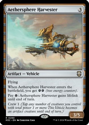 {R} Aethersphere Harvester (Ripple Foil) [Modern Horizons 3 Commander][RPF M3C 280]