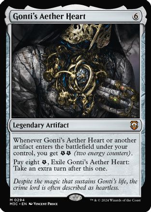 {R} Gonti's Aether Heart (Ripple Foil) [Modern Horizons 3 Commander][RPF M3C 294]