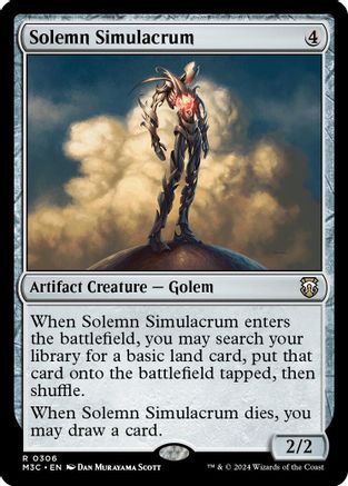{R} Solemn Simulacrum (Ripple Foil) [Modern Horizons 3 Commander][RPF M3C 306]
