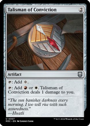 {C} Talisman of Conviction (Ripple Foil) [Modern Horizons 3 Commander][RPF M3C 307]