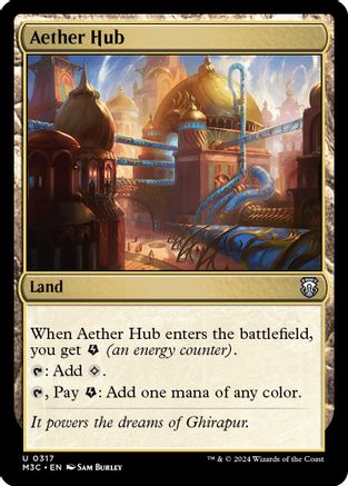{C} Aether Hub (Ripple Foil) [Modern Horizons 3 Commander][RPF M3C 317]