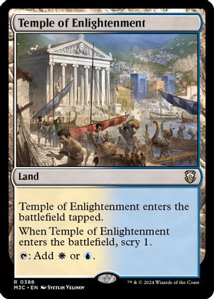 {R} Temple of Enlightenment (Ripple Foil) [Modern Horizons 3 Commander][RPF M3C 386]