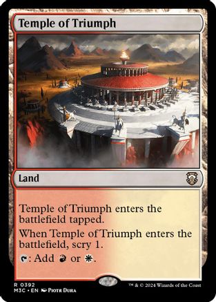 {R} Temple of Triumph (Ripple Foil) [Modern Horizons 3 Commander][RPF M3C 392]
