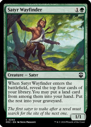 {C} Satyr Wayfinder (Ripple Foil) [Modern Horizons 3 Commander][RPF M3C 244]