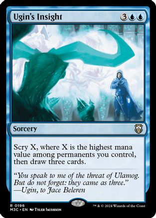 {R} Ugin's Insight (Ripple Foil) [Modern Horizons 3 Commander][M3C 196]
