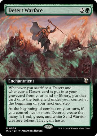 {R} Desert Warfare (Extended Art) (Ripple Foil) [Modern Horizons 3 Commander][RPF M3C 064]