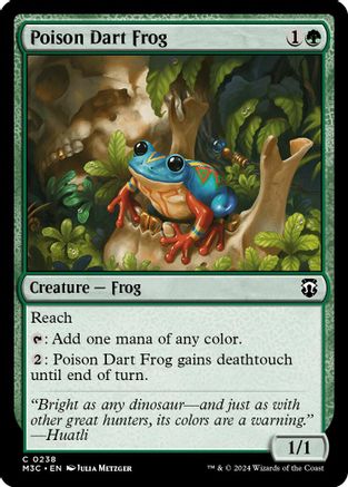 {C} Poison Dart Frog (Ripple Foil) [Modern Horizons 3 Commander][RPF M3C 238]