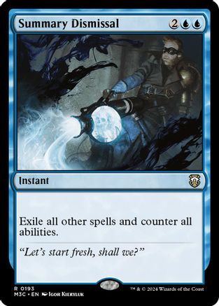 {R} Summary Dismissal (Ripple Foil) [Modern Horizons 3 Commander][RPF M3C 193]