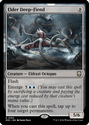 {R} Elder Deep-Fiend (Ripple Foil) [Modern Horizons 3 Commander][RPF M3C 154]