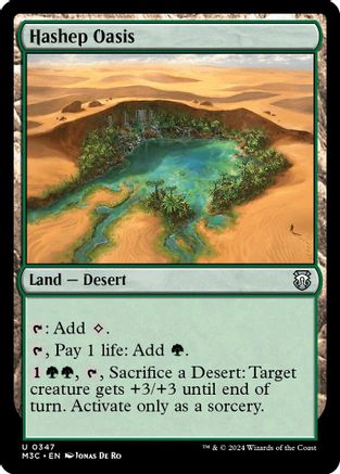 {C} Hashep Oasis (Ripple Foil) [Modern Horizons 3 Commander][RPF M3C 347]