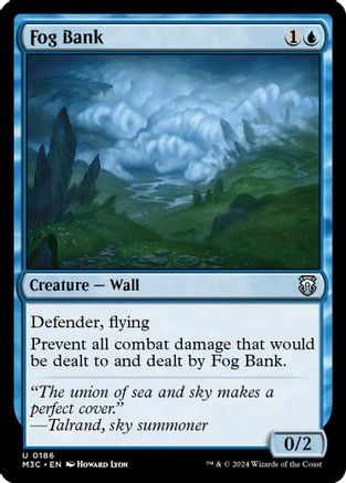 {C} Fog Bank (Ripple Foil) [Modern Horizons 3 Commander][RPF M3C 186]