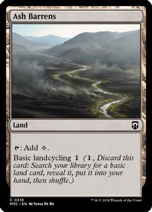 {C} Ash Barrens (Ripple Foil) [Modern Horizons 3 Commander][RPF M3C 318]