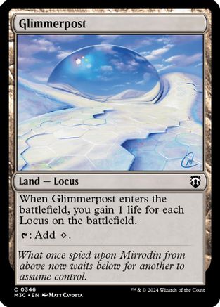 {C} Glimmerpost (Ripple Foil) [Modern Horizons 3 Commander][RPF M3C 346]