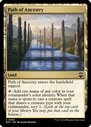 {C} Path of Ancestry (Ripple Foil) [Modern Horizons 3 Commander][RPF M3C 363]