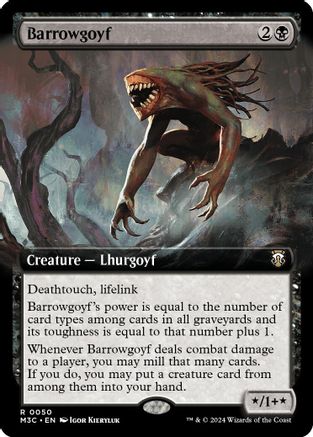 {R} Barrowgoyf (Extended Art) (Ripple Foil) [Modern Horizons 3 Commander][RPF M3C 050]