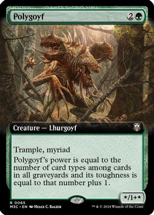 {R} Polygoyf (Extended Art) (Ripple Foil) [Modern Horizons 3 Commander][RPF M3C 065]