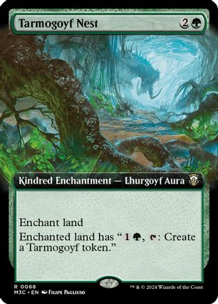 {R} Tarmogoyf Nest (Extended Art) (Ripple Foil) [Modern Horizons 3 Commander][RPF M3C 068]