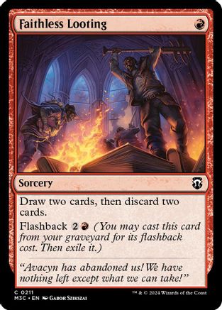 {C} Faithless Looting (Ripple Foil) [Modern Horizons 3 Commander][RPF M3C 211]